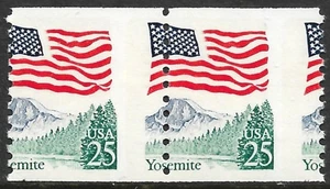 US Stamp #2280 25c. Flag over Yosemite Missperf Error MNH - Picture 1 of 2