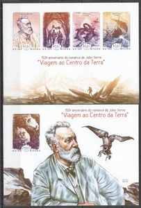 DZ0134! IMPERF 2014 GUINEA-BISSAU DINOSAURIOS JULIO VERNE #7296-99+BL1278 MNH - Imagen 1 de 1