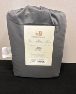 Casaluna - King Size Temperature Balancing Solid Sheet Set Metal Gray - Picture 1 of 4