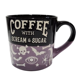 Taza de café Halloween otoño café con grito y azúcar negro púrpura - Imagen 1 de 8