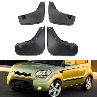 4pcs Plastic Wheel Mud Flaps Splash Guards For Kia Soul Pre-facelift 2010-2012 - Image 1 of 4