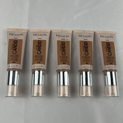 Lot of 5 Revlon PhotoReady Candid Natural Finish Foundation #410 Toast - Image 1 of 3