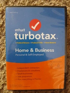 2019 Intuit TurboTax Home & Business Tax Preparation Federal State READ Windows - Afbeelding 1 van 4