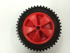 Ruota in plastica rossa 148 mm (6") con pneumatico nero TW148 - Foto 1 di 1
