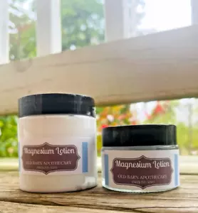 4 oz Magnesium Lotion: Natural, Vegan, Non-Toxic, Hand Made in Small Batches - Picture 1 of 2