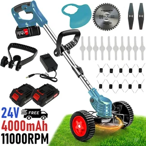 Cordless String Trimmer, Edger WeedWhacker Grass Eater Lawn Cutter w/ 2* Battery - Picture 1 of 20