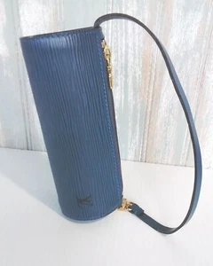 Louis Vuitton Epi Blue Soufflot Pouch, Model Number M52225 - Picture 1 of 11