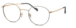 Titanflex Brille Damen 820891 21 5322 Brillenfassung Rund Gold Grau Eschenbach - Picture 1 of 6