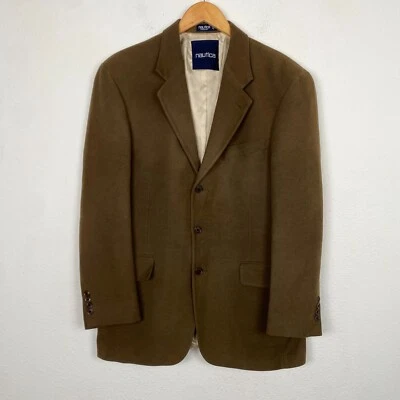 Abrigo Blazer Deportivo Nautica Algodón Para Hombre Talla 40R Tres Botones De Colección Hecho en EE. UU. Foto 1 de 4