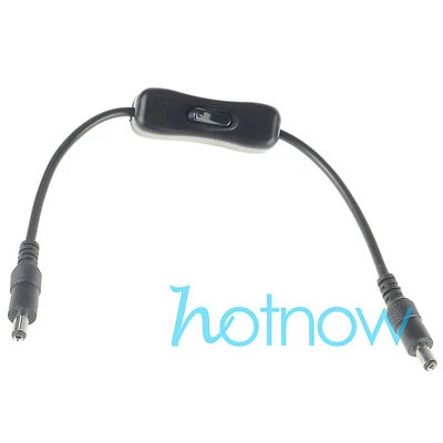 5.5x2.1mm Male to Male DC Power Cable Cord with switch - Image 1 of 3