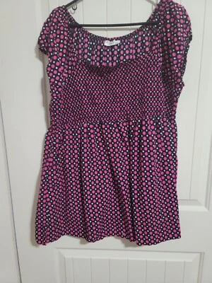 Cato Woman 18/20W Woman Blouse Polka dot Print Pullover Square neck - Image 1 of 4