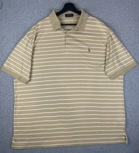 Polo Ralph Lauren Para Hombre XXL Tostado Rayas Enclavamiento Calce Clásico Polo - Imagen 1 de 7