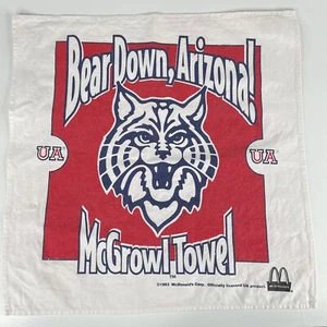 De colección 1993 Universidad de Arizona Wildcats McGrowl Toalla Algodón McDonalds Patrocinador - Imagen 1 de 6