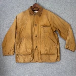 Vintage 70s Black Sheep Beige Canvas Hunting Field Coat Large Distressed Jacket - Bild 1 von 16