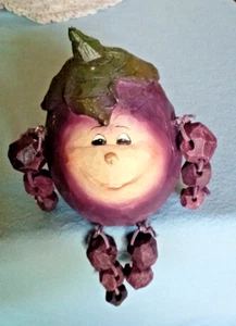Vintage Gemüse Regal Sitter anthropomorphe Harz Figur Aubergine - Bild 1 von 6