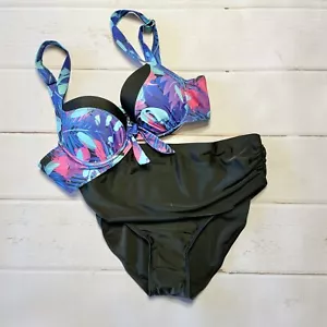 Nuovo - Set bikini donna nero e multicolore senza marca - Taglia Medium - Foto 1 di 12