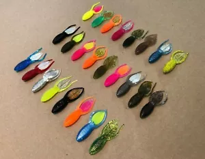 2" Crappie Beaver Tail Fishing Lures 50 pack, Choose Color, Panfish Creature USA - Picture 1 of 27