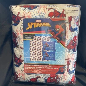 Marvel Spiderman Full Size 4 Piece Sheet Set - Picture 1 of 5