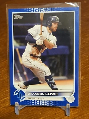 Brandon Lowe 2022 Topps Series 2 Baseball #499 Blue Parallel Tampa Bay Rays - Image 1 of 2