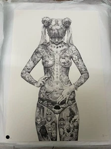 Shohei Otomo "Heisei Mary" Signed Original Silkscreen Limited100 Framed foam-cow - Picture 1 of 5