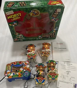 De colección Mr Christmas 1993 Mickey's Holiday Carousel Música Luces Movimiento con caja Probado - Imagen 1 de 24