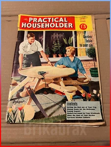 Vintage 1960 Magazine: Practical Householder June 1960 DIY Magazine Issue - Used - Imagen 1 de 12