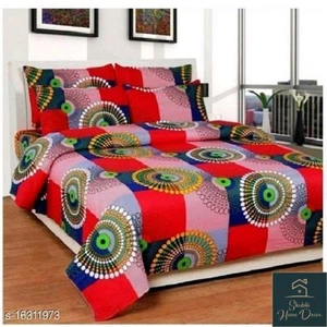 Cotton King Indian Abstract Bed Sheet Bed Spread with 2 pillow cover - Picture 1 of 3