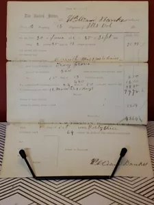 1862 Civil War Letter Discharge Payment Voucher Mileage Rations & Clothing - Picture 1 of 6
