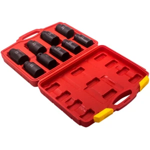 9pcs Deep Impact Socket Set 1/2" Drive Metric Axle Hub Nut Socket 29mm-36-38mm - Picture 1 of 15