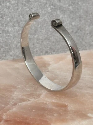 Retired James Avery Sterling Silver Greek Scroll Cuff Bangle Bracelet, 0684 - Image 1 of 4