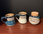 Tumbleweed Pottery 2 Lg Mugs and Retirement Fund Jar With Cork Lid