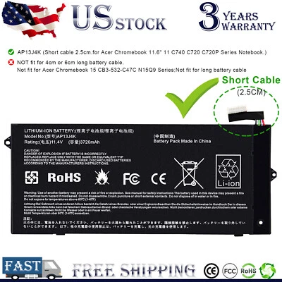 Batería AP13J4K para Acer Chromebook 11.6" C720 C740 C720-2848 14 CB3-431 3720mAh Foto 1 de 4