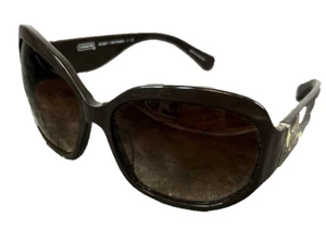 Coach Arabella Brown Sunglasses Brown Gradient Lens Round HC8029 Women's 61{ }16 - Picture 1 of 11