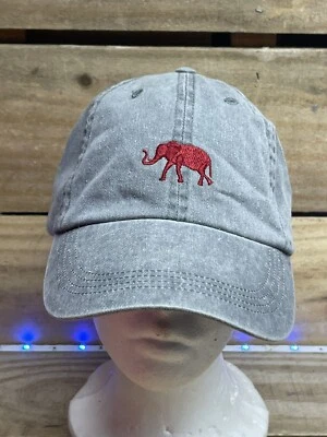 Gorra de béisbol elefante bordada de algodón ajustable sombrero de papá gorra gris azulado Foto 1 de 4