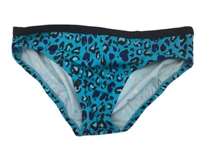 Nike Big Kids Girls Cheetah Print Swim Bottom, Chlorine Blue, Medium - Picture 1 of 2