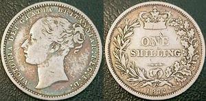 Royaume-Uni - Victoria - 1 shilling argent "young head" 1872 coin 8 ! KM#734.2 - Foto 1 di 1