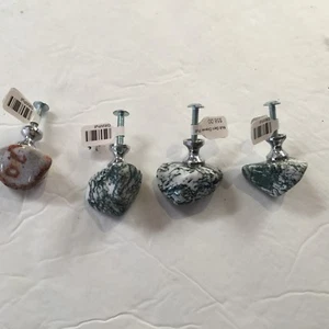 Polished Stone Drawer door pulls ~ Jay King design - Desert Rose ~ Qnty 1 ~ New - Picture 1 of 4