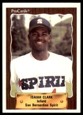 1990 PROCARDS SAN BERNARDINO SPIRIT ISAIAH CLARK #2638
