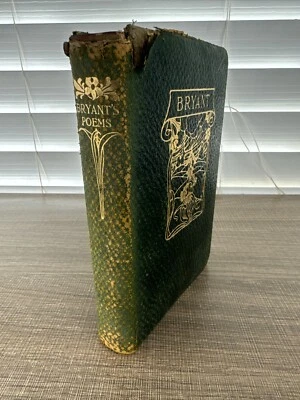 1893 Poems of William Cullen Bryant by Nathan Haskell Dole Hardcover Leather - Image 1 of 4