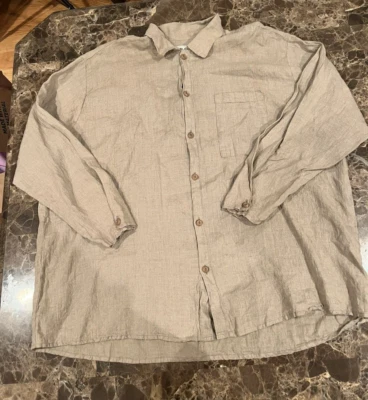 Vintage 90’s Flax By Jeanne Engelhart Button Up Long-Sleeved Shirt Large - Image 1 of 4