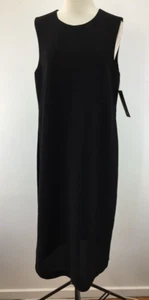 ALFANI SIZE 8 WOMENS BLACK STRETCH MIDI LENGTH LAYERED DRESS SLEEVELESS NEW TAGS - Picture 1 of 11