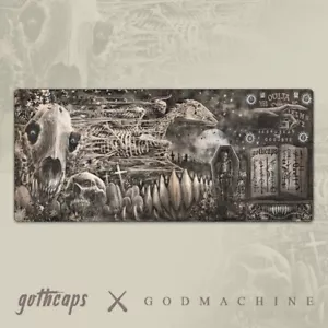 GothCaps Undead Horserider XL Gaming Deskmat 90x40 CM Limited Edition Godmachine - Picture 1 of 5