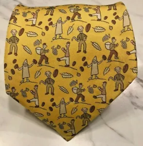 Hermes 100% Authentic Silk Tie Model 7688 OA ''Les Vendanges'' Made in France - Picture 1 of 6