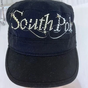 Unisex South Park Cabbie Hat L/XL Black cotton w Silver Studs. - Picture 1 of 4
