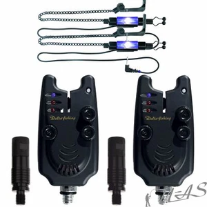 Spar Set 2x Delta Fishing Bissanzeiger Nachtlicht & 2 Quick Release & 2 Hänger - Bild 1 von 6