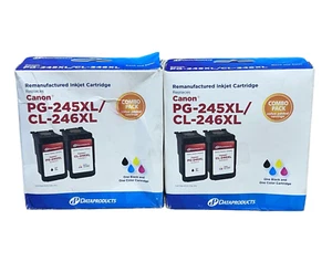(2) Dataproducts Ink Cartridge Combo Black/Color for Canon PG-245XL/CL-246XL - Picture 1 of 3