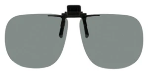 Clip on Sunglasses - 64mm Wide X 56mm High (147mm Wide) - Polarized Grey Lenses - Picture 1 of 1