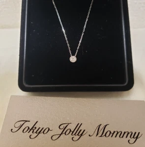 Diamond Necklace 0.07ct Milgrain Platinum Pendant Top PT900 Chain PT850 - Picture 1 of 20