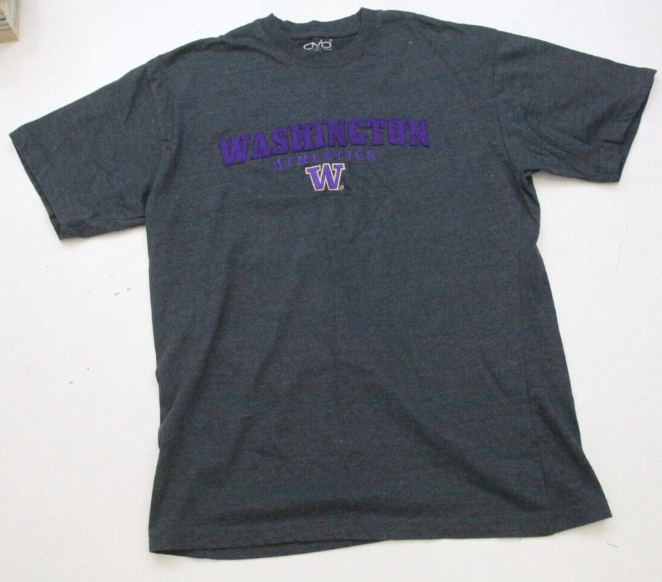 Large OVB Washington Athletics Short Sleeve Gray Purple Graphic T-Shirt Top DD23 - Image 1 of 4