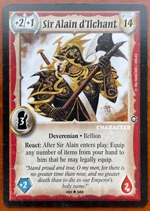 Sir Alain d'llchant Warlord Saga of the Storm AEG CCG Deverenian - Picture 1 of 2